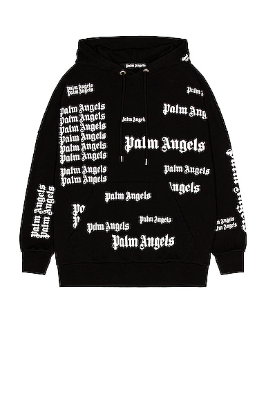 Palm Angels Ultra Logo Over Hooide in Black & White | FWRD