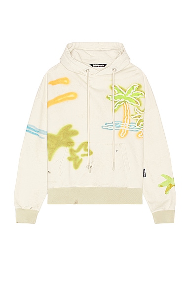 Palm Angels Palm Neon Hoody in Off White