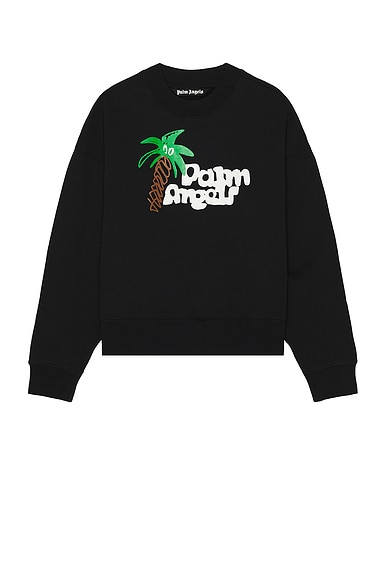 Shop Palm Angels Sketchy Classic Sweater In Black & White