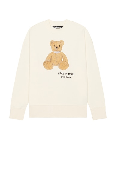 Palm Angels Bear in Mind Crewneck in Off White