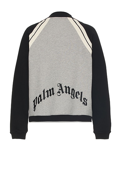 Curved Logo Track Varsity Jacket