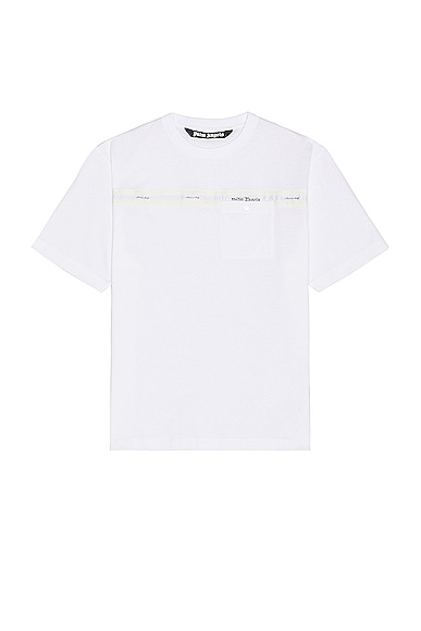 Palm Angels Sartorial Tape Tee in White