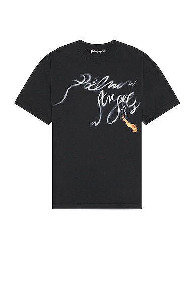 Shop Palm Angels Foggy Pa Tee In Black & White