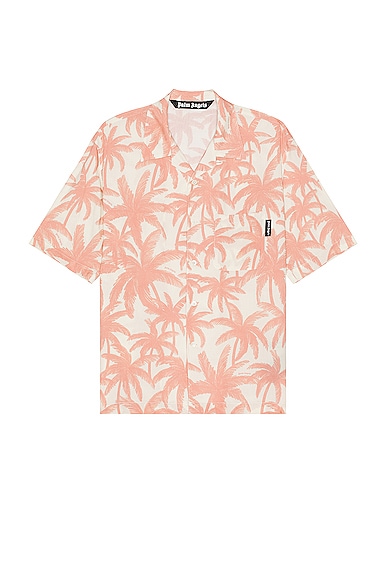 Palm Angels Allover Shirt in Coral