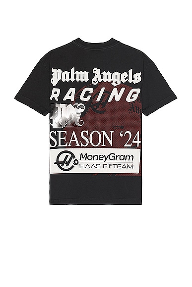 Palm Angels x Haas Racing Club Tee in Black & Off White