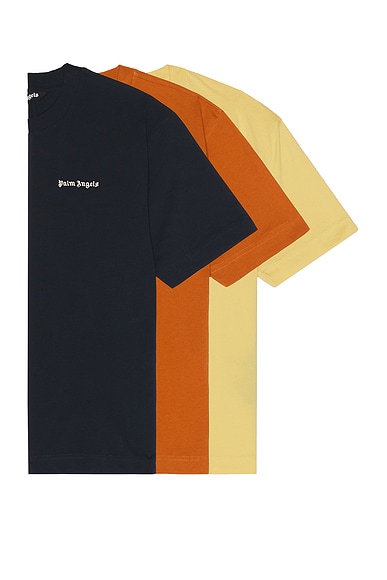 Palm Angels Classic Logo Tri Pack Tee in Multi