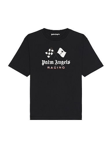 Palm Angels X Formula 1 Racing Tee in Black, White, & Red