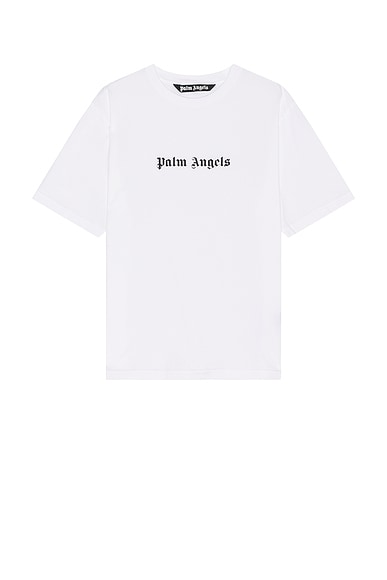 Palm Angels Classic Logo Slim Tee in White