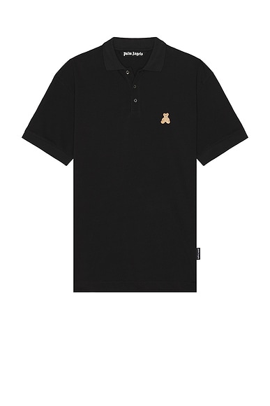 Burberry Chest Logo Polo in Black | FWRD
