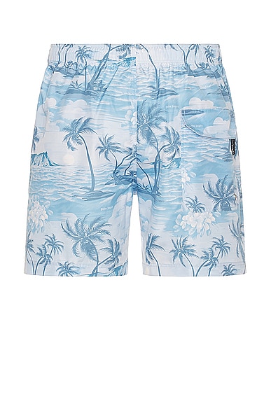 Shop Palm Angels Sunset Swimshort In Indigo Blue