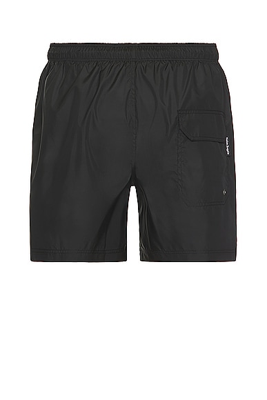 Shop Palm Angels Classic Logo Swimshort In Black & Off White