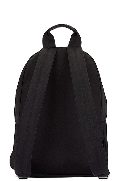 Shop Palm Angels Cordura Logo Backpack In Black & White