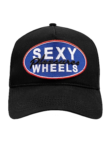 Wheels Snapback Cap in Black