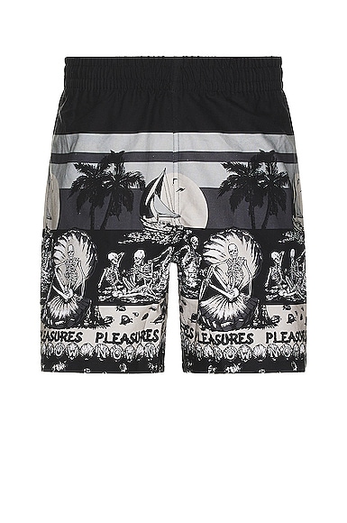 Pleasures Beach Shorts in Black