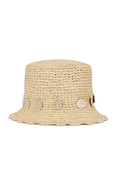 RABANNE Rabanne Hat in Natural & Light Gold