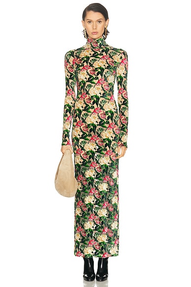 Long Sleeve Turtleneck Maxi Dress