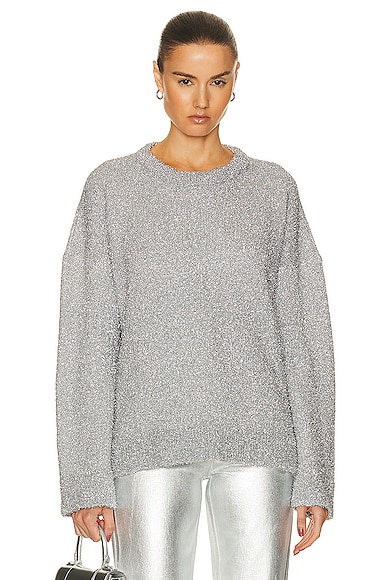 RABANNE Pullover Sweater in Light Silver