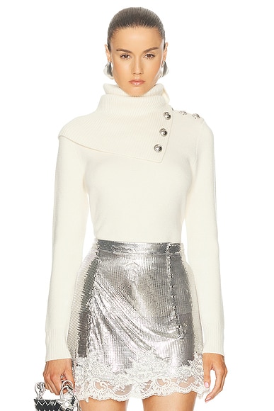 RABANNE Pullover Cardigan in Off White