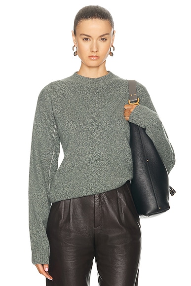 RABANNE Pullover Cardigan in Green Melange