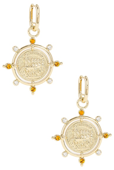 RABANNE Summer Sun Medals Earrings in Gold