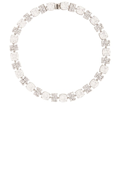 RABANNE Crystal Choker in Silver & Crystal