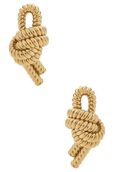 RABANNE Twisted Dangle Earrings in Gold
