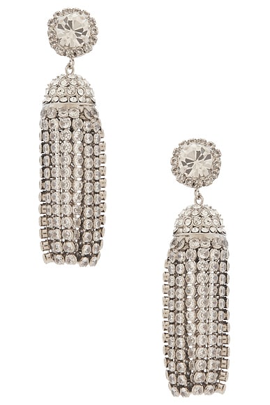 RABANNE Drop Earrings in Silver Crystal