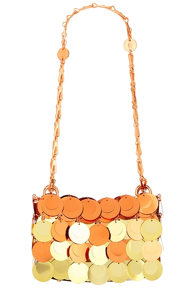 RABANNE Pendant Shoulder Bag in Copper & Gold