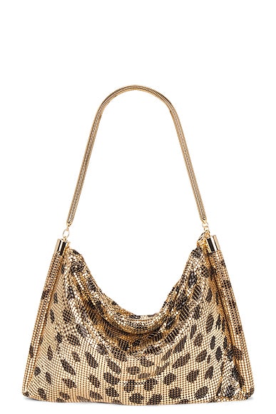 RABANNE Chainmail Bag in Brown & Black Guepard