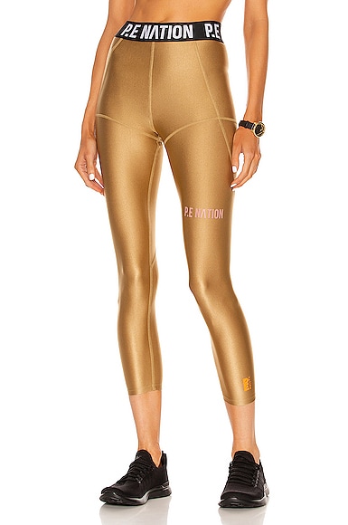 P.e Nation Goal Side Legging In Tannin 