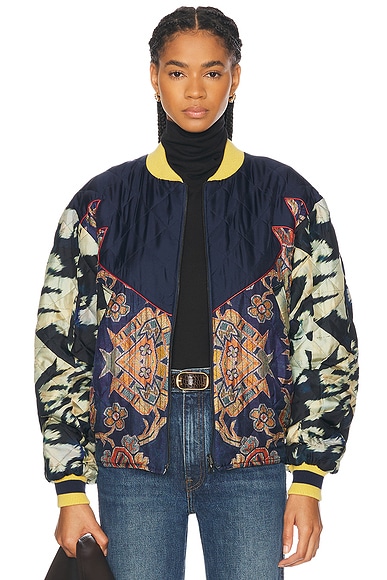 ジャケット PIERRE LOUIS MASCIA Women Jackets KOBES IMP10474 142310 Blue Pierre-Louis Mascia / Velvet Floral Jacket - Karen Allen