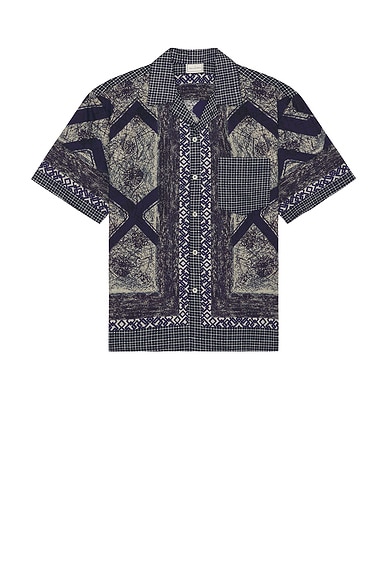 Pierre-Louis Mascia Short Sleeve Shirt in Blue Multi
