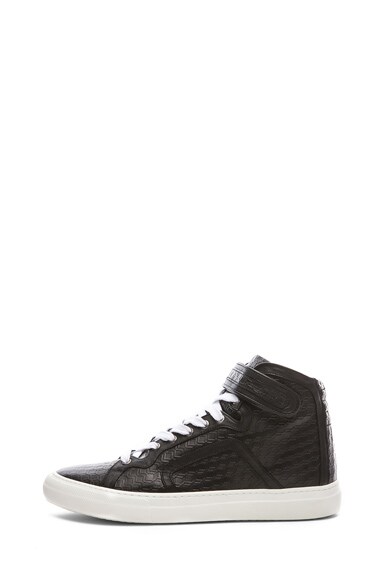 Pierre Hardy Cube Nappa Leather Sneaker in Black | FWRD