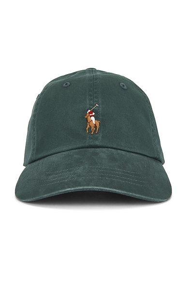 Polo Ralph Lauren Classic Sport Cap With Leather Strap in Charter Green