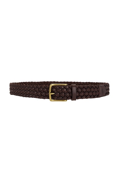Leather Webbing Braided Stretch Belt