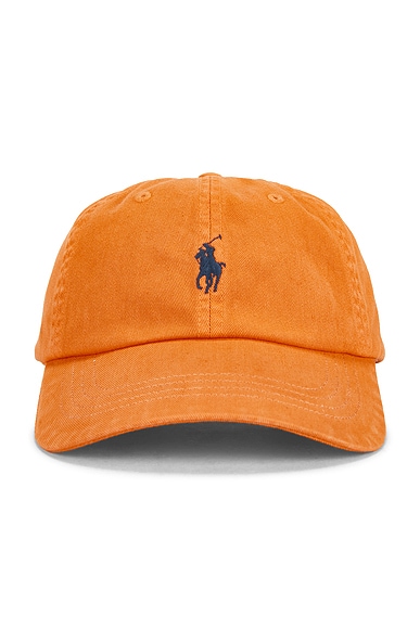 Polo Ralph Lauren Cotton Chino Classic Sport Cap in Resort Orange