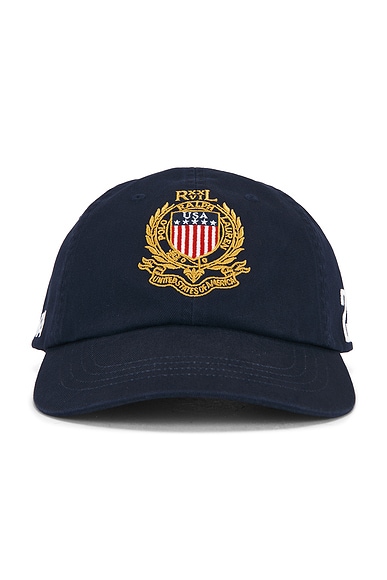 Polo Ralph Lauren Classic Twill USA Sport Cap in Newport Navy