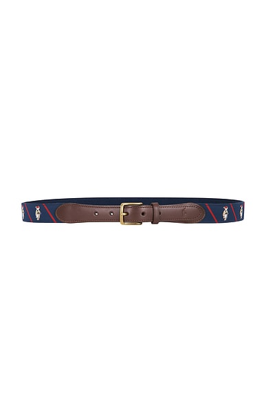 Ribbon & Leather Seasonal Bear Belt