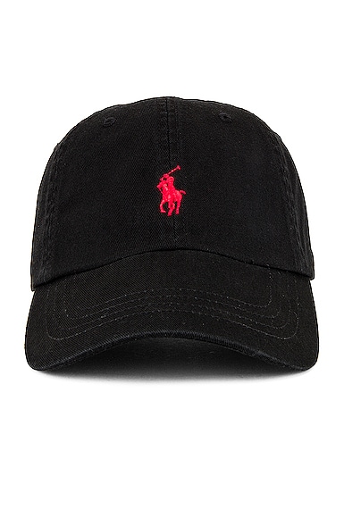 Chino Cap in Black & Red