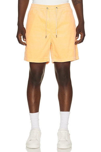 8 Wale Soft Fade Corduroy Pull On Prepster Short 6"