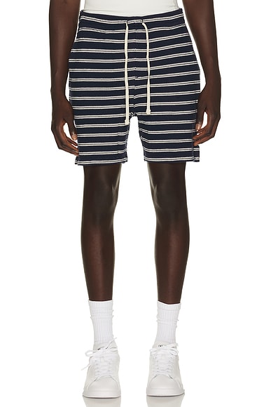 Cotton Club Bar Stripe Textured Pull On Short