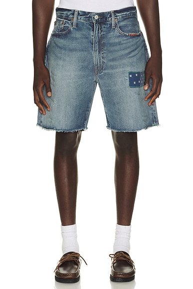 Novelty Repair Denim Jean Short