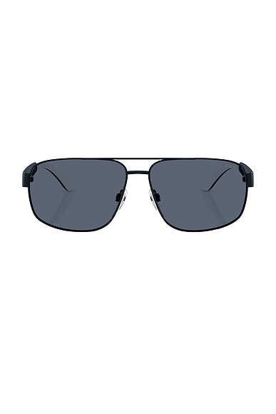 Polo Ralph Lauren Pilot Sunglasses in Matte Navy Blue & Grey