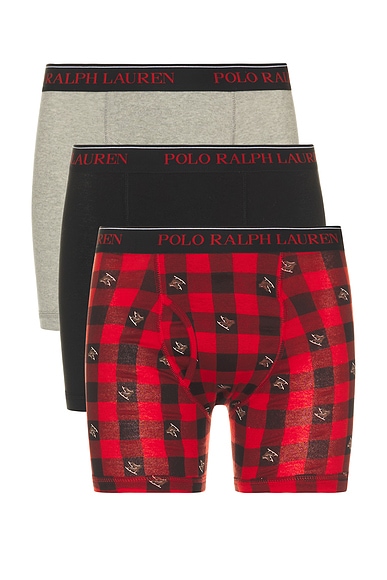 Classic Fit Cotton Boxer Briefs 3 Pack