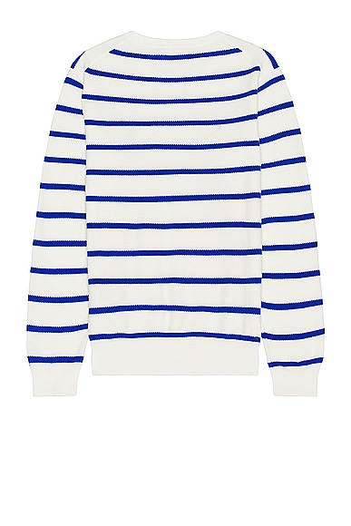 Shop Polo Ralph Lauren Textured Sweater In Deckwash White Combo