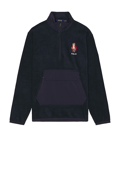 Polo Ralph Lauren Long Sleeve Bear Sweatshirt in F24 RL Navy Holiday Bear
