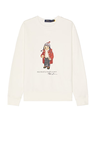 Polo Ralph Lauren Long Sleeve Bear Sweatshirt in Ivory