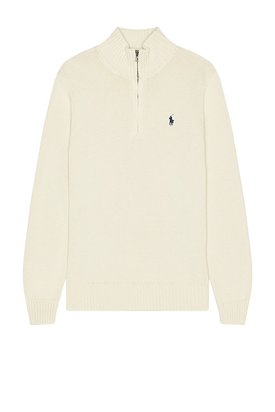 Polo Ralph Lauren Shaker 1/2 Zip Sweater in Andover Cream