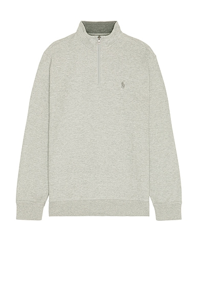 Polo Ralph Lauren Double Knit Jersey 1/2 Zip Pullover in Andover Heather