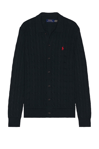 Button Placket Cardigan Sweater